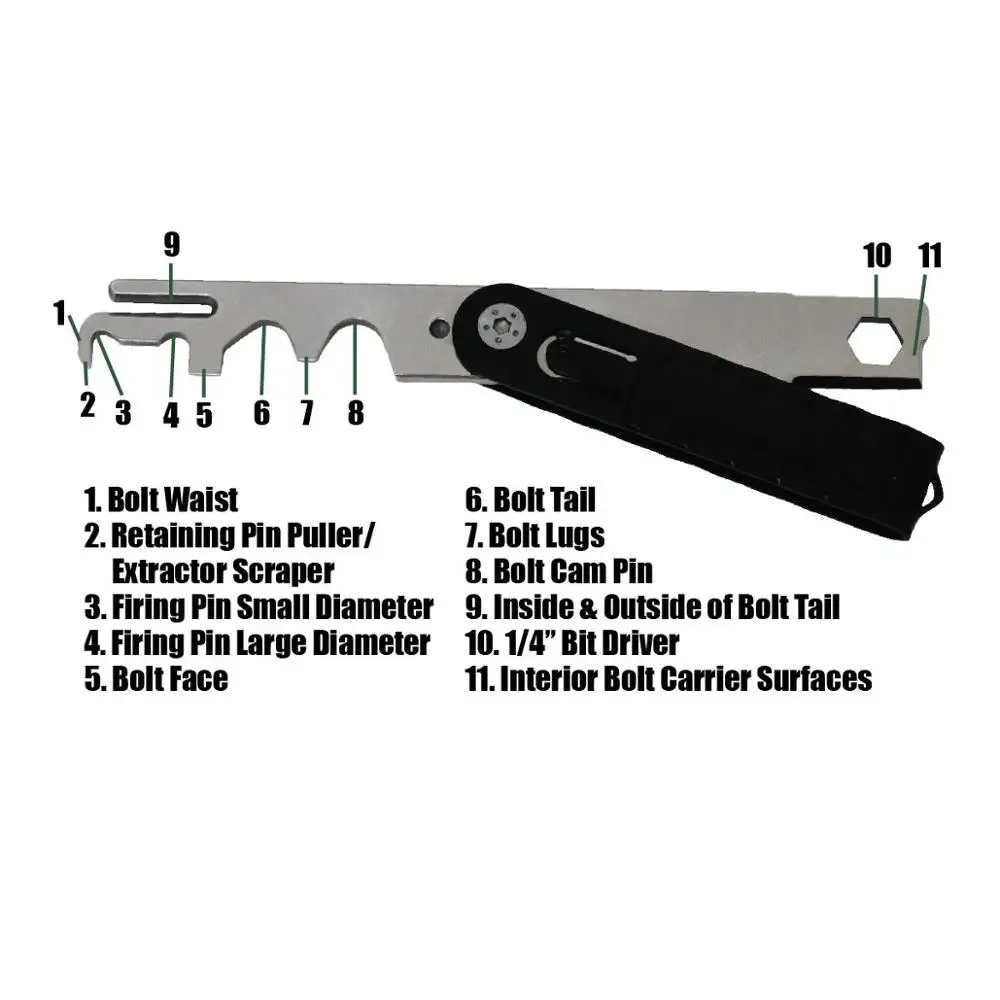 Тактический винтовочный болт для чистки хвоста BCG скребок соскребания