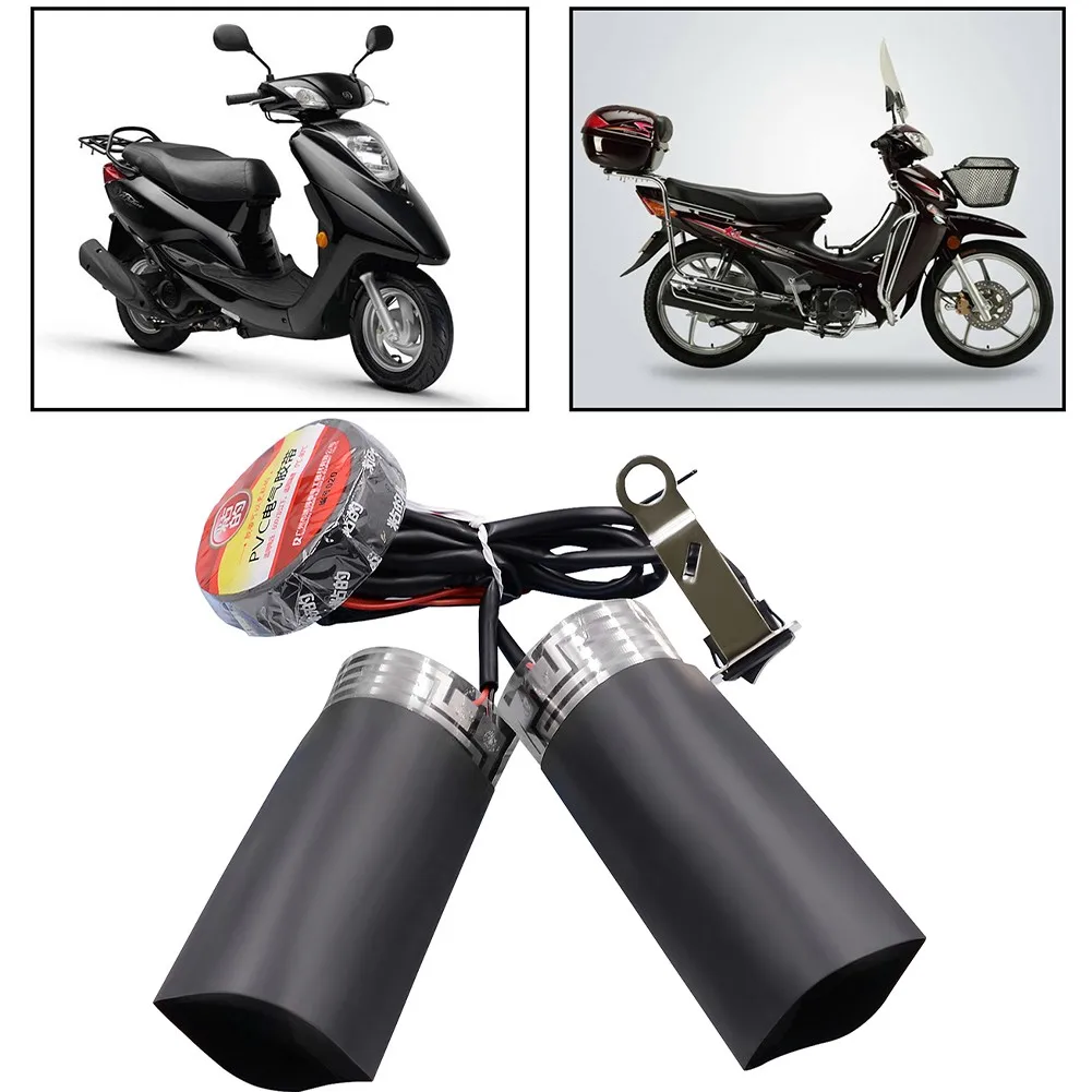 

1 Set Of Motorbike Heating Handle Cover Electric Durable Safe 12V Black PET Handle Kit For Motorcycle Replacement Accessories