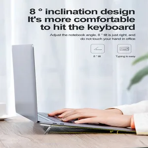 new creative laptop stand lifting and foldable portable desktop base computer cooling rack non slip holder notebook accessories free global shipping