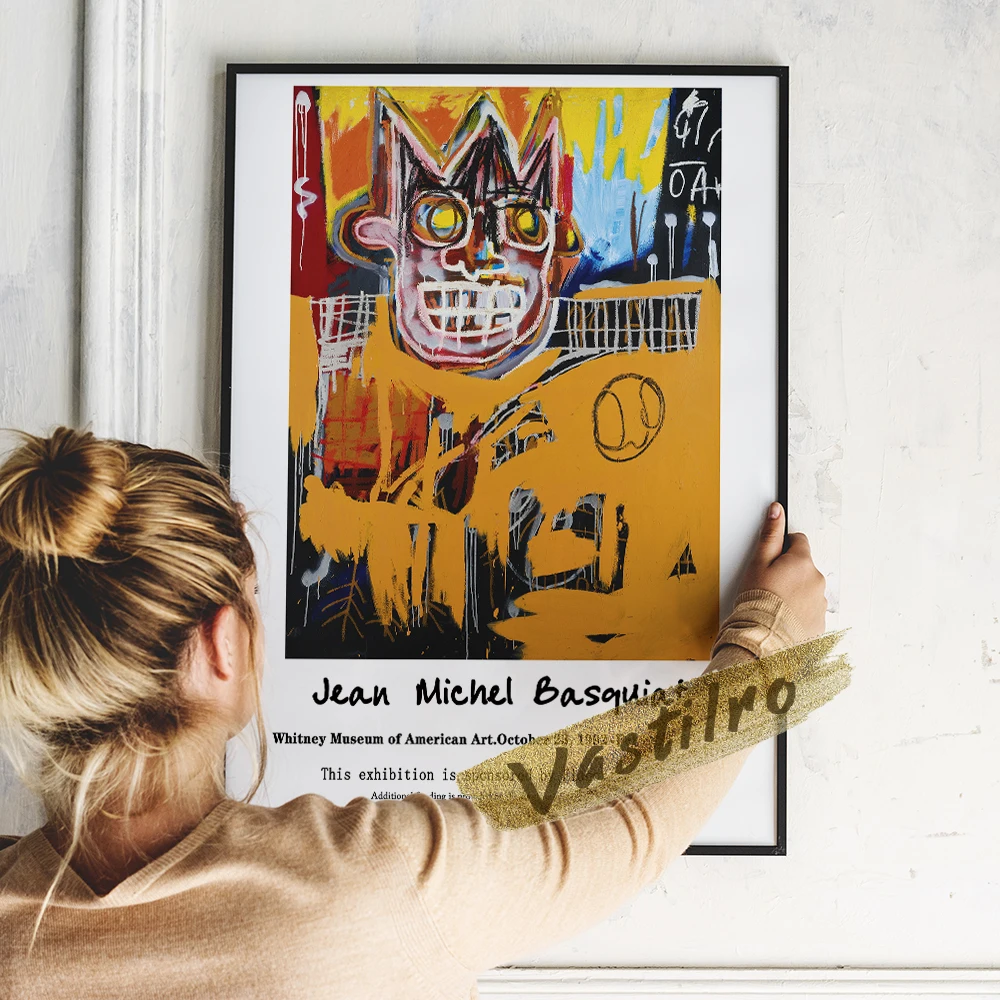 

Jean-Michel Basquiat Poster, La Hara Canvas Painting, Living Room Wall Decor, Street Graffiti Wall Art, Abstract Figure Prints