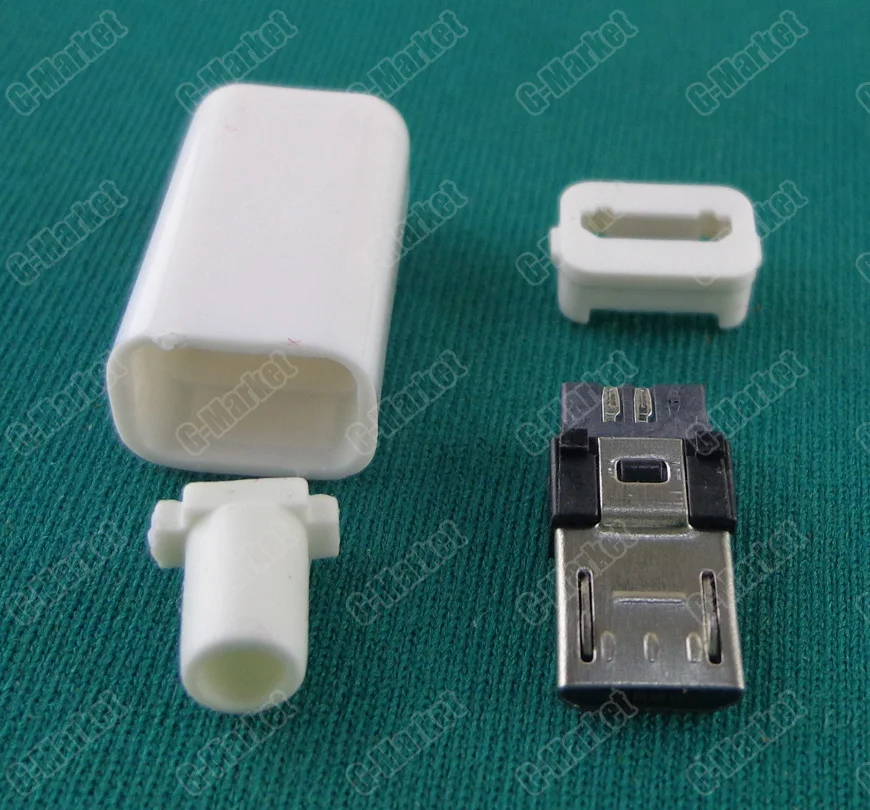 200 комплектов сделай сам мини микро USB Тип B штекер 5 контактов четыре шт. разъем в
