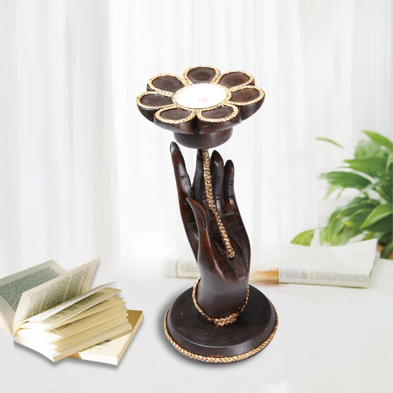 Новый год креативный Ретро тайский стиль DIY деревянная свеча HolderArticle домашний спа