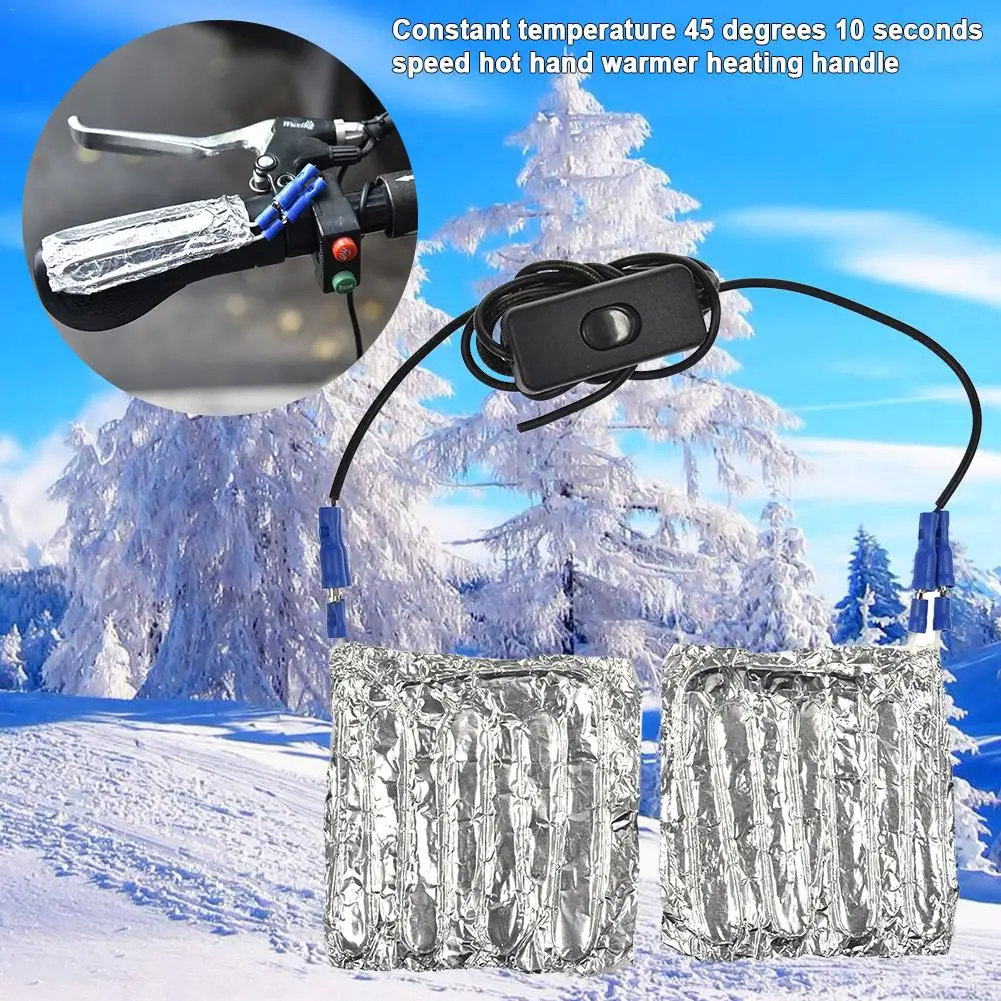 15W12V мотоциклетная электрическая нагревательная ручка комплект с подогревом накладки термостойкая лента термостойкие чехлы на руль