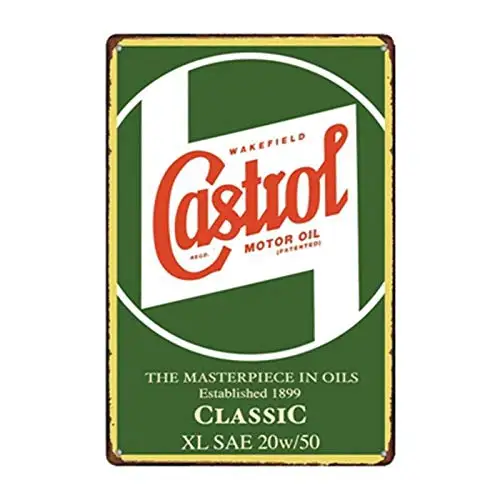 

Металлическая Оловянная вывеска castrol мотор масло Бар Паб домашний винтажный Ретро плакат для кафе Искусство ретро стена домашний бар паб ви...