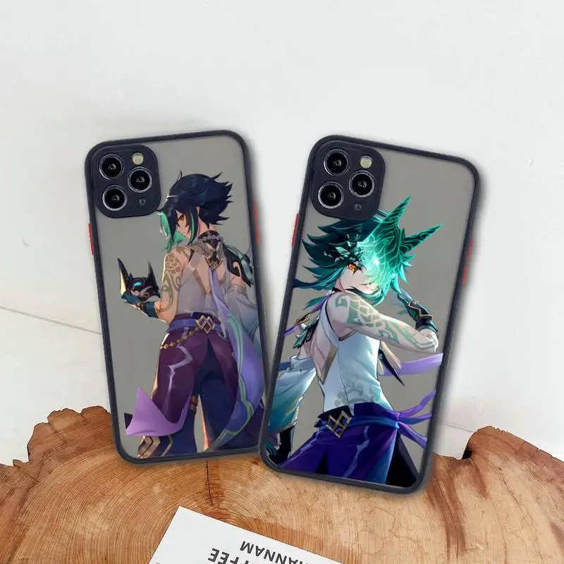 

Xiao Genshin Impact Game Phone Case For iphone 13 12 11 Pro Max Mini XS 8 7 Plus X SE 2020 XR Matte Transparent Cover