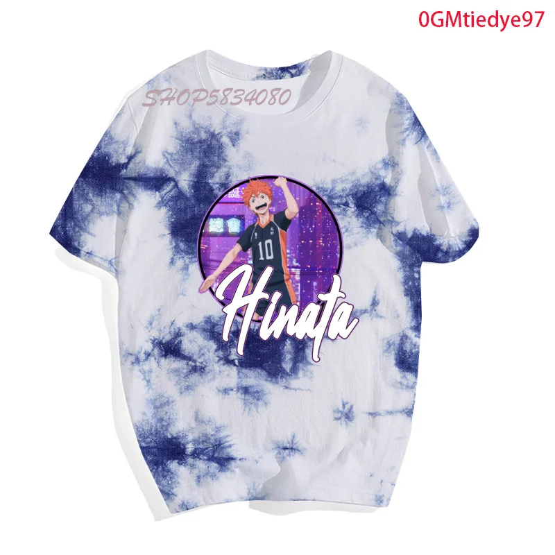 

Haikyuu Kageyama Tobio Japan Anime T-Shirts Men Hip Hop Casual Tee Shirts Summer 2021 Tops Male Cartoon Harajuku Tie Dye T Shirt