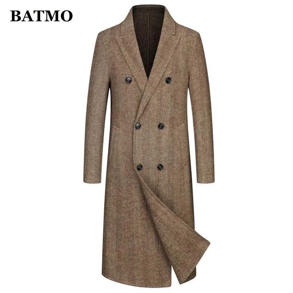 Мужской шерстяной Тренч BATMO зимняя повседневная куртка из шерсти большие размеры