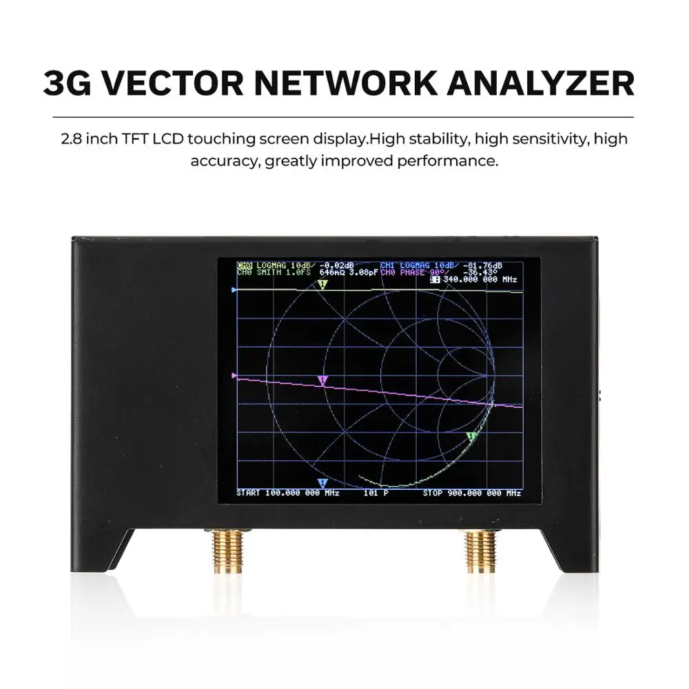 NanoVNA V2 3 ГГц векторный сетевой анализатор S A 2 антенный коротковолновый HF VHF UHF с
