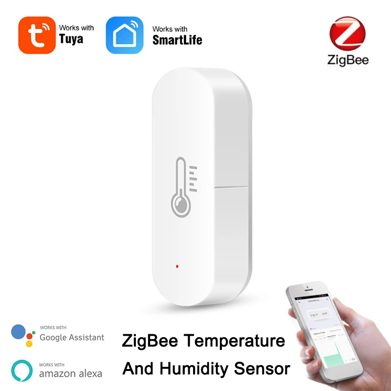 

Умный датчик температуры и влажности Tuya ZigBee, хаб с Zigbee Gateway, приложение для голосового управления, Alexa Google Home