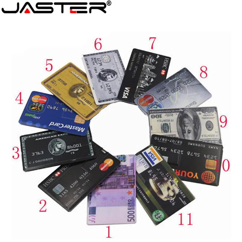 Водонепроницаемый супертонкий USB флеш накопитель JASTER флэш для кредитных карт