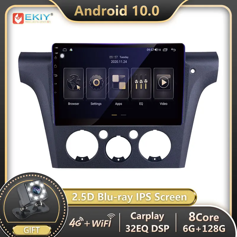 

EKIY Blu-ray IPS 6+128G For MItsubishi Airtrek Outlander 2001-2005 Android 10 Car Radio Multimedia Video Player Navigation GPS