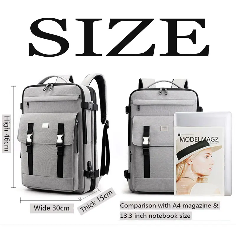 Мужской водонепроницаемый рюкзак многофункциональный дорожный для ноутбука 16