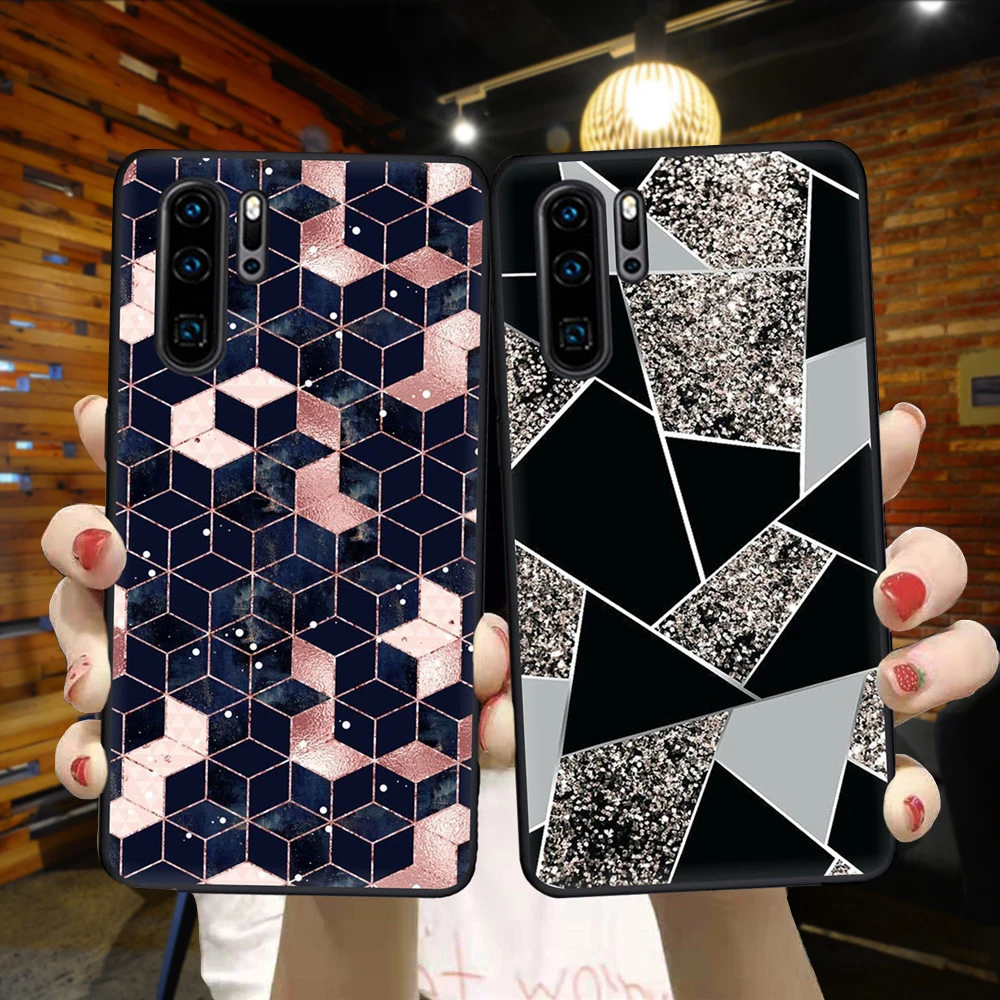 Мягкий силиконовый чехол-накладка с мраморным рисунком чехлы для Huawei P30 P10 P20 P40 Lite