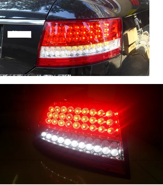 CAPQX 2pcs For Audi A6L C6 2005 2006 2007 2008 Rear Bumper LED Brake Tail Light taillight taillamp headlight Headlamp | Автомобили и