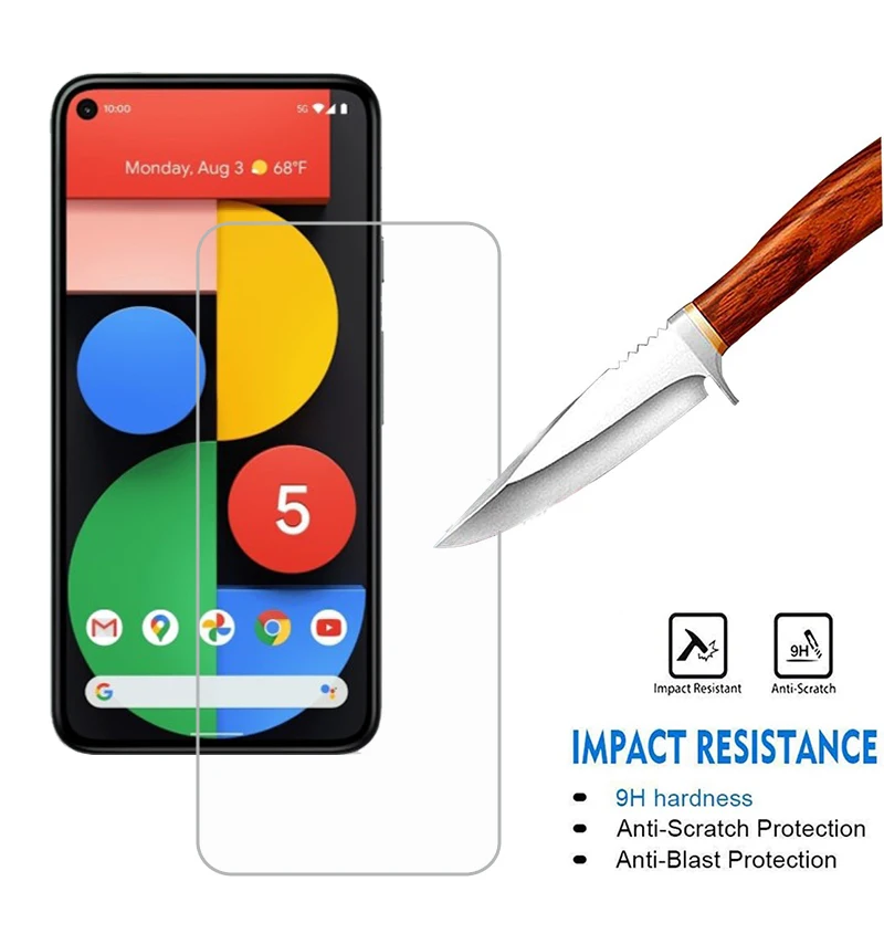 Закаленное стекло 9D для GOOGLE PIXEL 5 Взрывозащищенная защитная пленка экрана Google Pixel