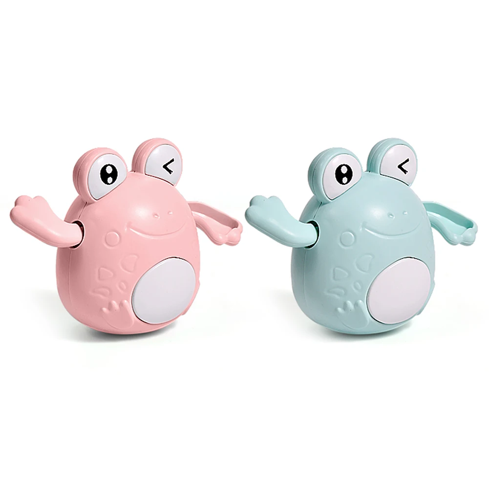

Baby Playing Water Toys Cartoon Cute Frog Cartoon Beach Bath Toys Kids with Wind-up Clockwork Water Floating