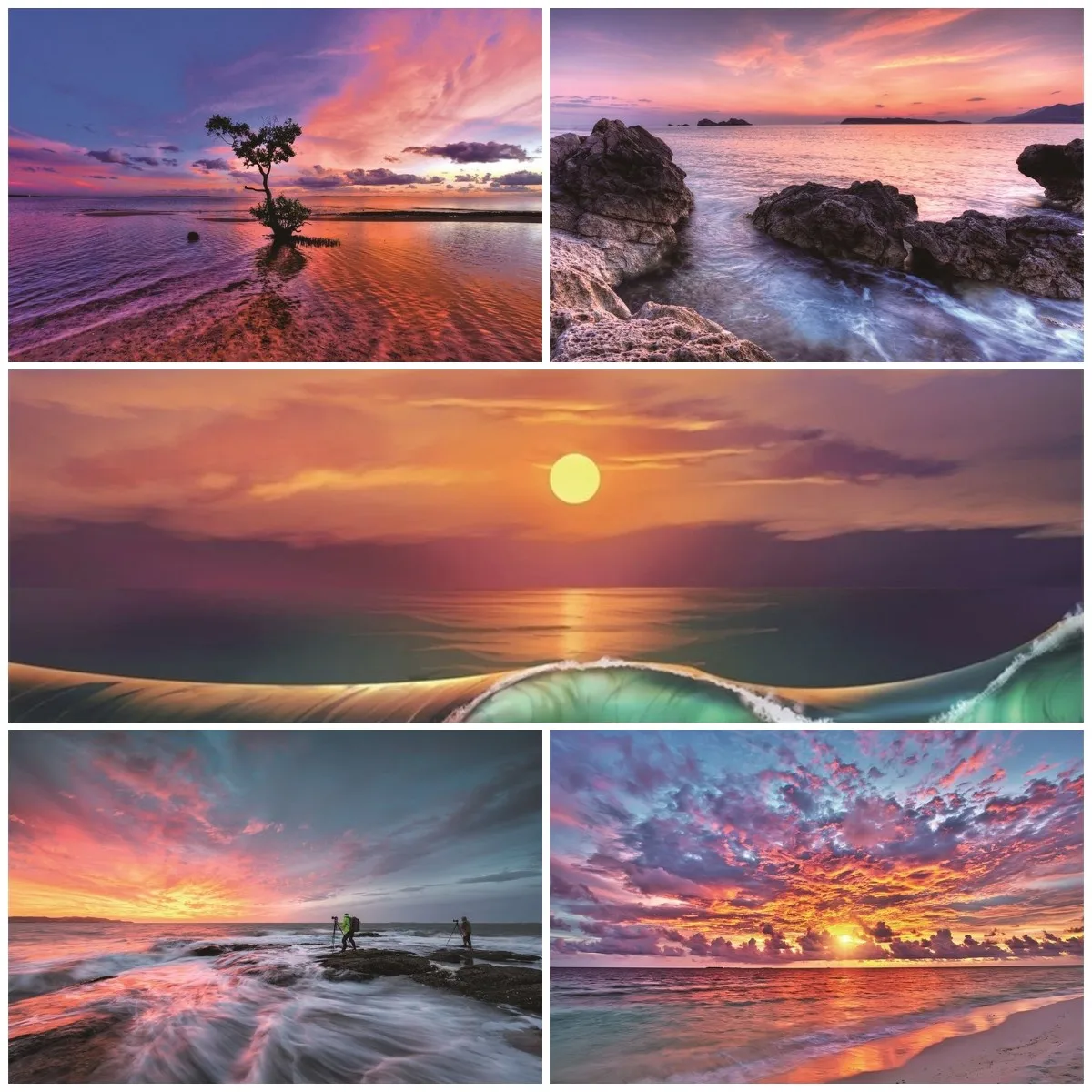 

Wooden Jigsaw Puzzle 1000 Pieces for Adults Sea View Sunrise Sunset Puzzles Toys for Children Christmas Gifts Home Decoration
