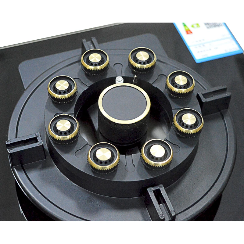 

Folding gas stove Household energy-saving fire stove Natural / liquefied gas stove Tempered glass panel double-hole gas cooktops