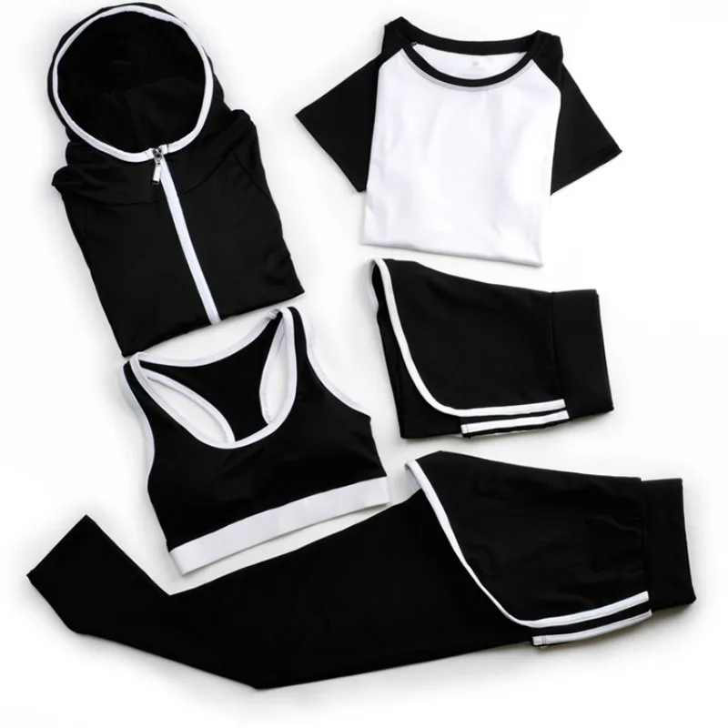 Летний женский тренировочный костюм Женская фотография и короткие женские