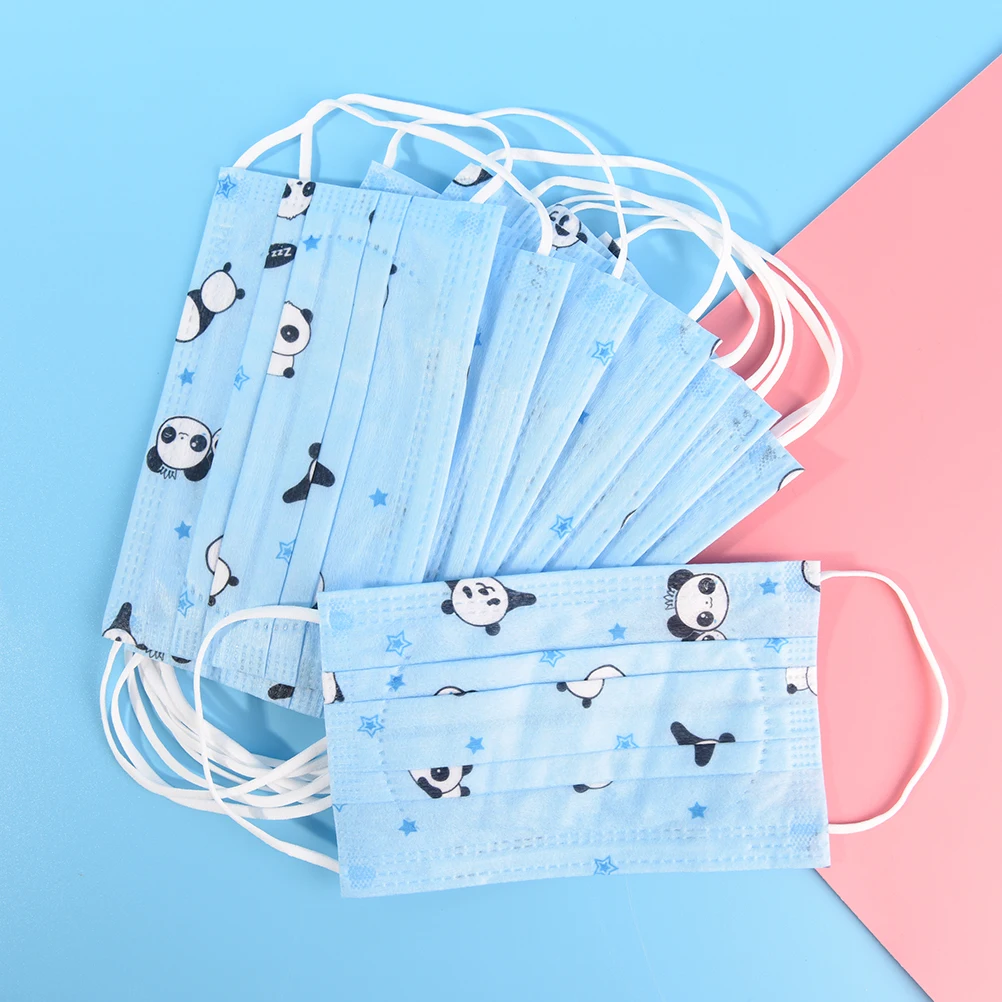 10pcs 1/5/10Pcs Cute Cartoon Non-woven Mouth-muffle Flu Face Medical Mask KAWAII Disposable Mouth Mask Anti-dust Windproof Masks - Color: 10pcs