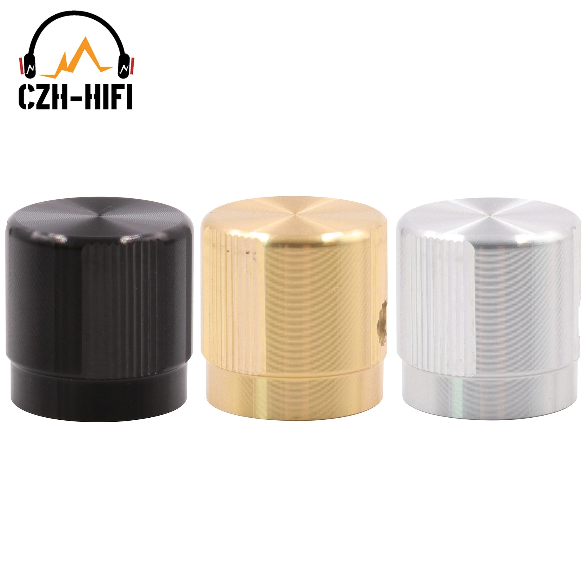 

1PC 17x17mm Audio Knob CNC Machined Solid Aluminum Potentiometer Volume Control Knob for Amplifier CD Player DAC Radio Speaker