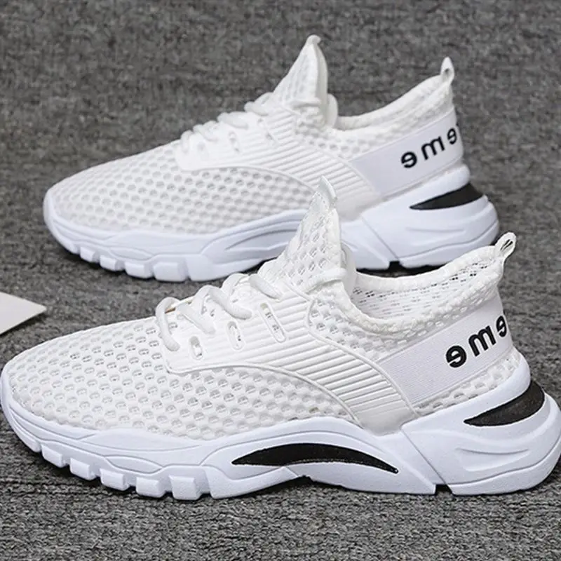 

Men Breathable Sneaker Mesh Casual Shoes Student Running Shoes Comfortable Outdoor Shoes кроссовки мужские