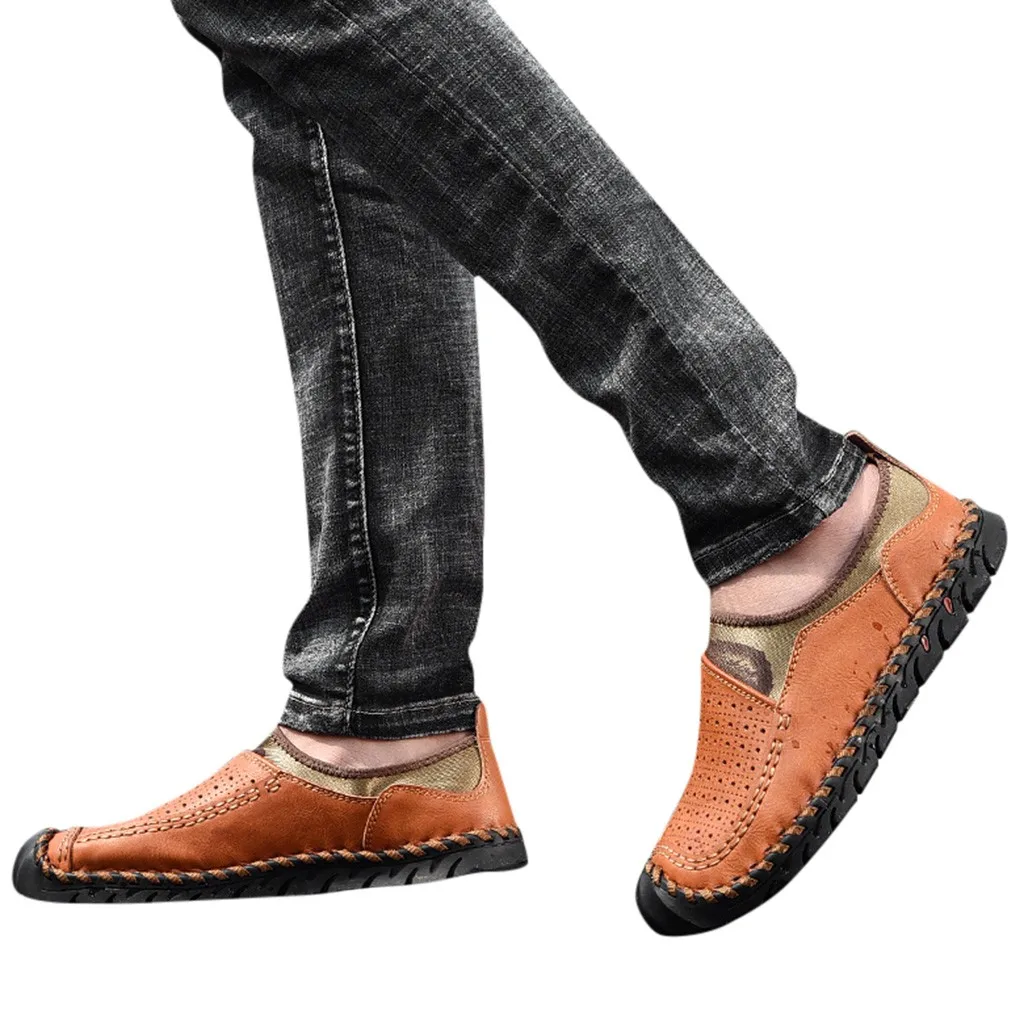 

shoes Men Casual Shoes different color Spring Summer Slip-On Breathable Sewing Line Boat Sneakers