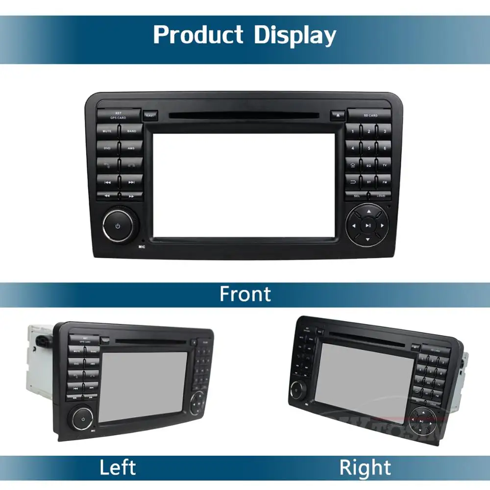 Автомобильный DVD-плеер с экраном 7 дюймов IPS 8 ядер 4 Гб + 64 ГБ Android 9 0 для Mercedes Benz ML GL