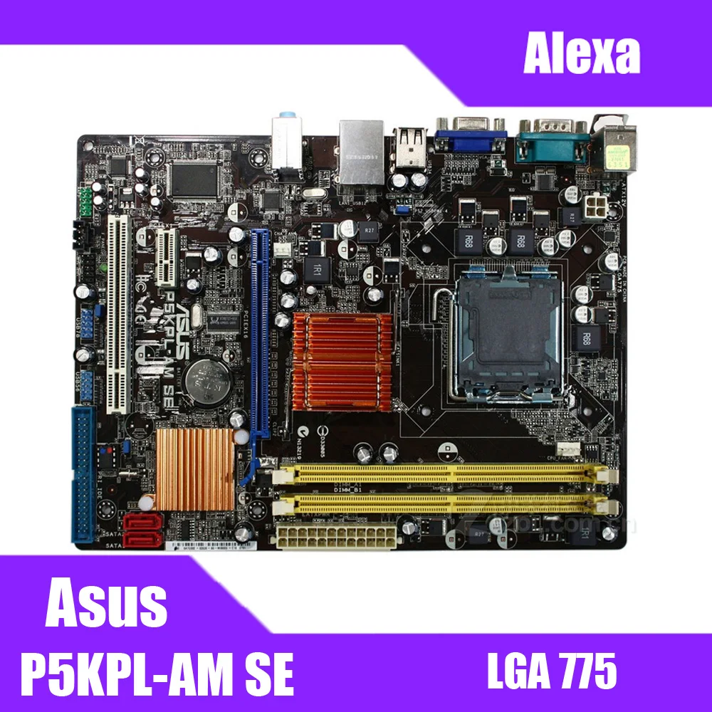 Материнская плата Asus P5KPL-AM SE для настольных ПК G31 с разъемом LGA 775 ядер Pentium Celeron DDR2 4G