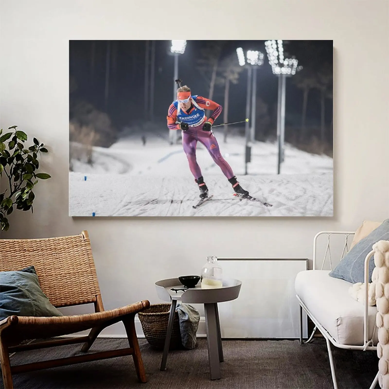 Pyeongchang Олимпийские игры 2018 биатлон (3 _ 3) постер искусство стен на холсте для