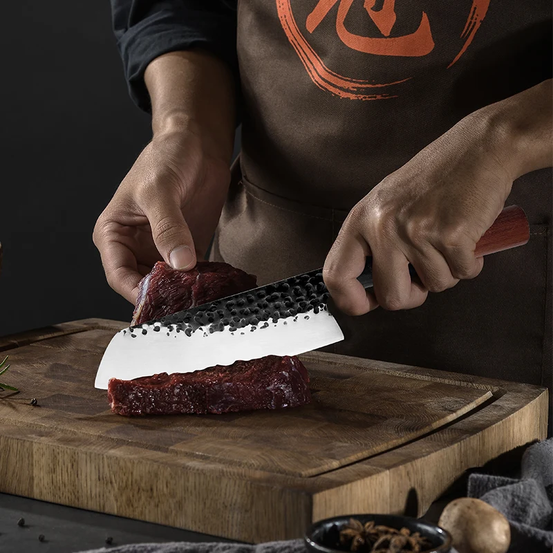 7-дюймовый профессиональный нож сантоку Grandsharp кухонные ножи из