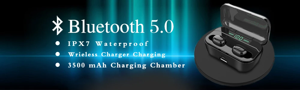 T7 Pro TWS 5,0 беспроводные Bluetooth наушники HiFi стерео беспроводные наушники Спортивная гарнитура с зарядным устройством для всех смартфонов