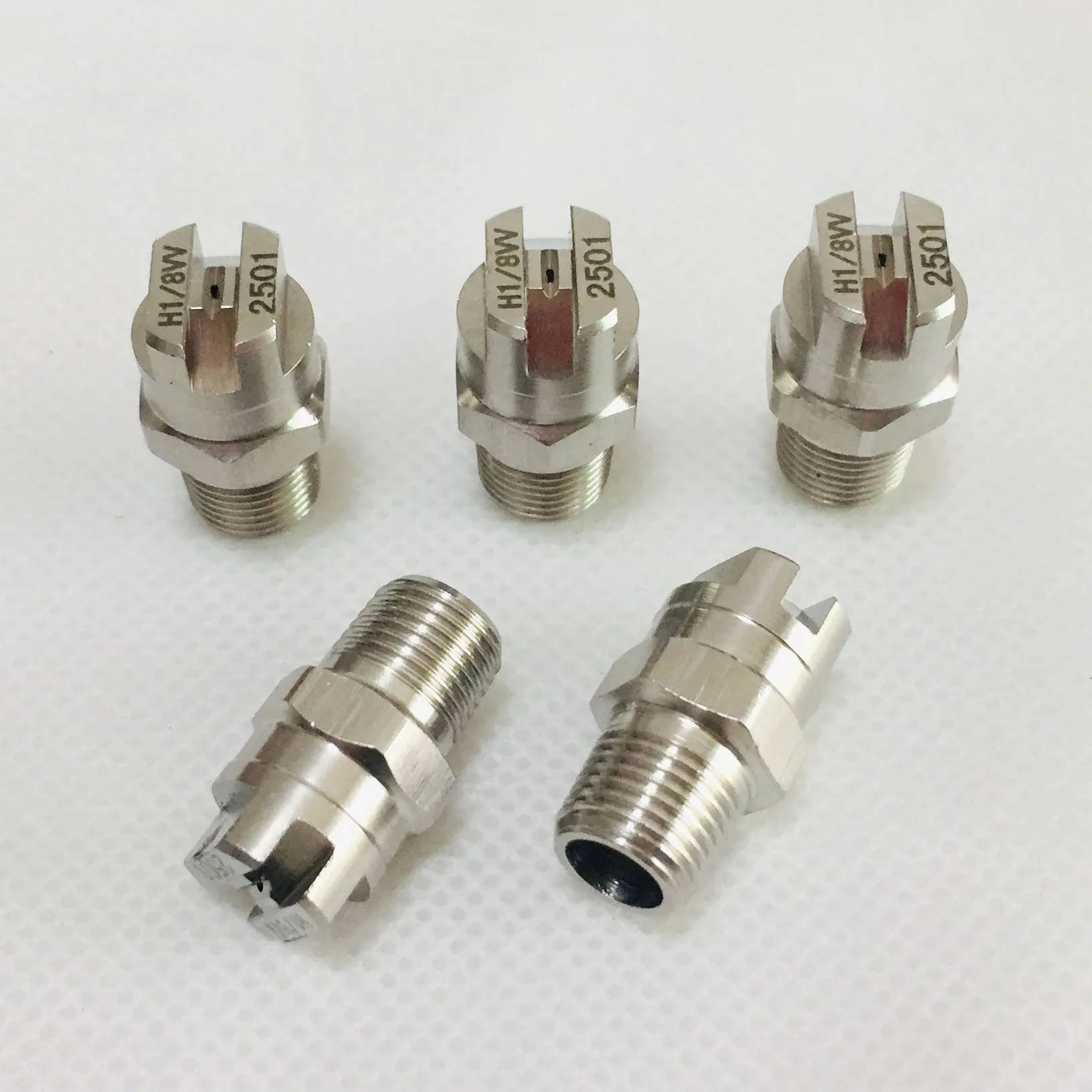 10pcs/lot 1/8" BSPT 25/40 degree SS304 vee jet flat fan spray nozzle, Industrial / factory cleaning, dust removal nozzle