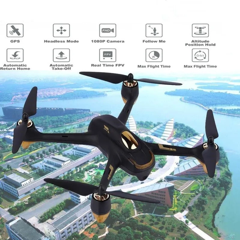 Беспилотники H501S с GPS HD 1080P 5 8G FPV бесщеточный светодиодный светильник режим