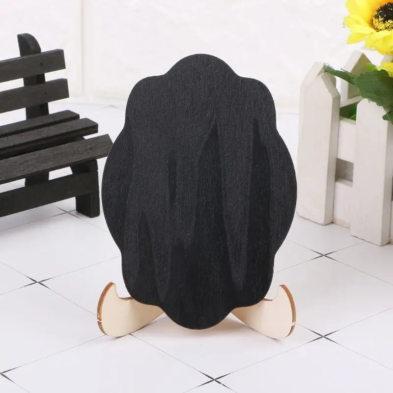 10pcs Wooden Mini Blackboard Cloud Shape Table Sign Memo Message Stand Chalk Board Wedding Party Decoration Supplies |