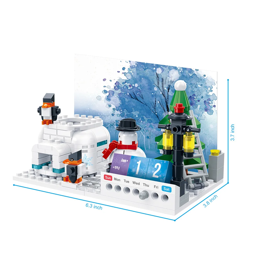 banbao four seasons winter pencil vase photo frame phone holder building blocks office tools for valentines christmas gifts free global shipping