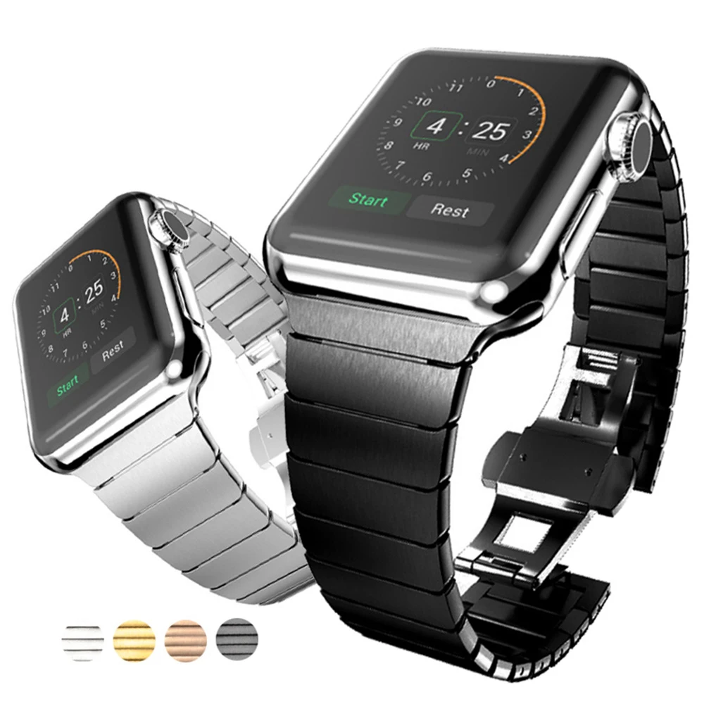Ремешок для часов Apple watch 5 серий 44 мм 40 iwatch4 42 38 металлический браслет из