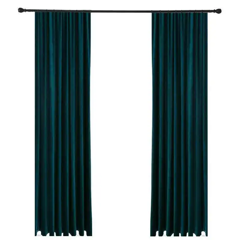

Thicken Shading Dutch Velvet Curtains Light Luxury Retro Solid Color Velvet for Living Room Bedroom Study Curtain Tulle Custom