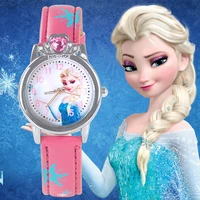 disney frozen elsa princess childrens watches cartoon anna princess kids watch children clock wrist watches birthday gifts