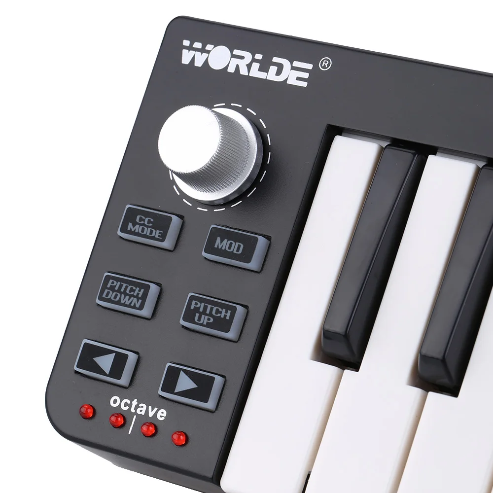 Hot Worlde MIDI-клавиатура MIDI-контроллер и барабанная мини-клавиатура 25 клавиш