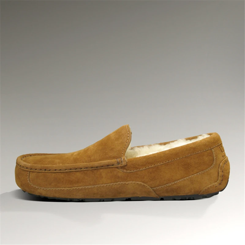 ENPLEI 2019 Hot Sale Genuine Leather Man Flats wool Fur Casual Shoes Anti-skiing snow boots high quality shoes | Обувь