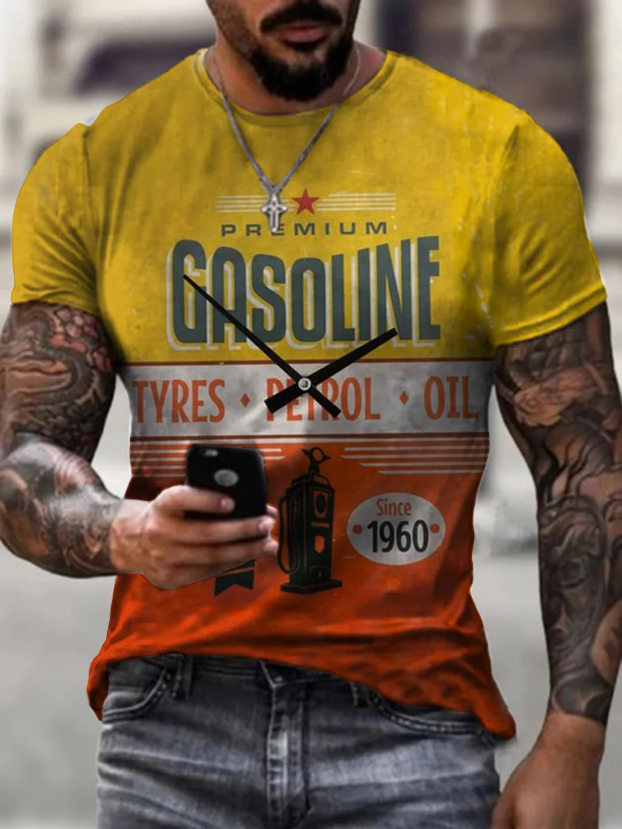 

Футболка мужская с объемным рисунком, креативная трендовая уличная одежда, топ оверсайз, Повседневная дышащая рубашка в стиле Харадзюку, с ...