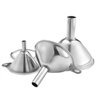 Воронка для масла из нержавеющей стали, воронка для жидкости, металлическая воронка со съемным фильтром, воронка с широким горлом для кухонных инструментов