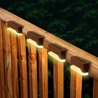 step lights outdoor waterproof 8 pack cordless deck lights for fence posts stairs yard patio walkway and pathway
