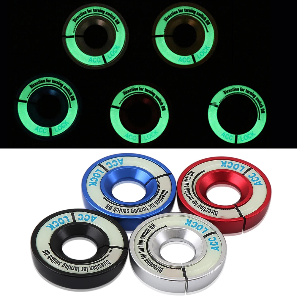 Для автомобильного стайлинга светящийся ключ зажигания кольцо переключатель