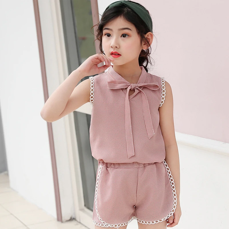 Комплект одежды для девочек летняя модная спортивная рубашка футболка куртка +