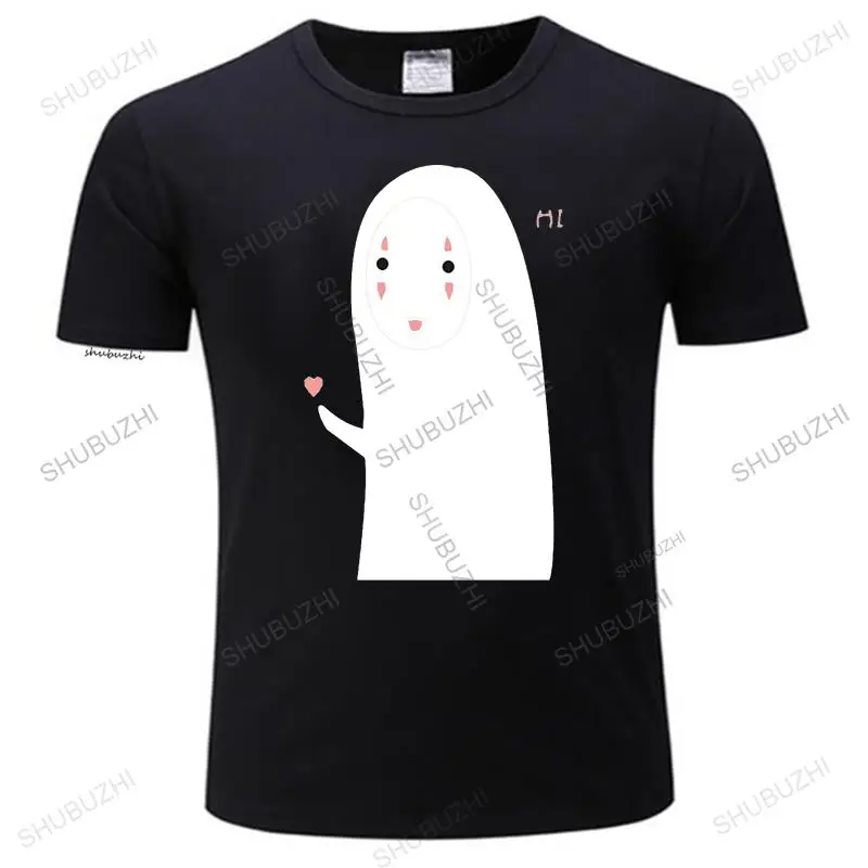 

Japanese Style Spirited Away Letters Print T Shirt Cotton Short Sleeve Faceless Harajuku T-Shirt Summer Fashion Tops Tees