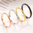 Женское и мужское кольцо из нержавеющей стали, 2 мм