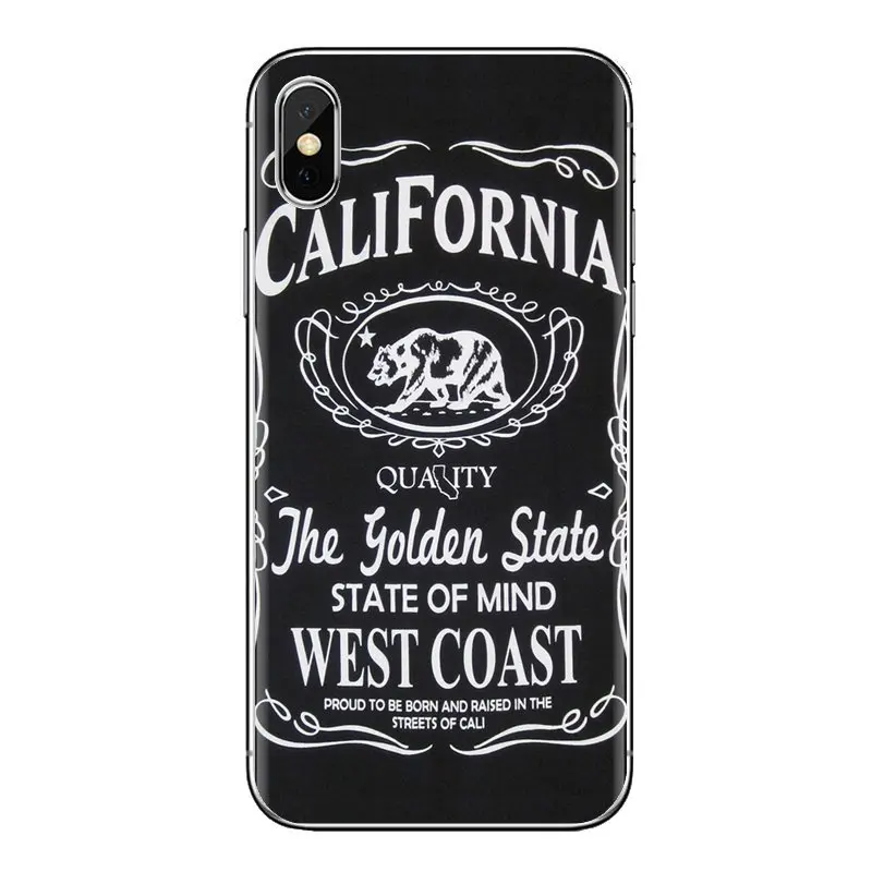 Transparent TPU Cases Flag of California Republic Bear For Samsung Galaxy S3 S4 S5 Mini S6 S7 Edge S8 S9 S10 Plus Note 3 4 5 8 9 |