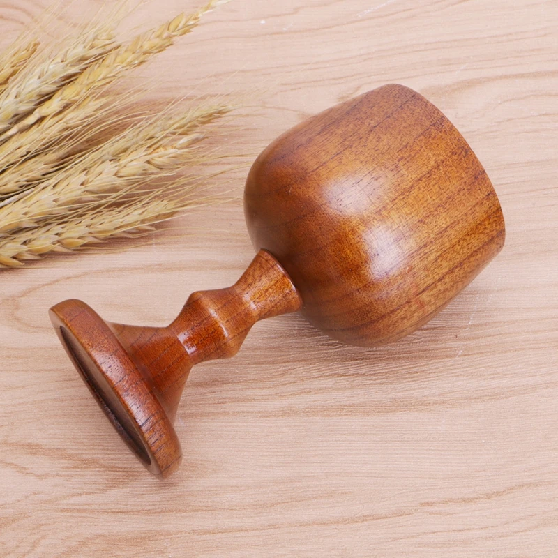 Винтажная деревянная чашка для вина ручной работы портативная питья красного